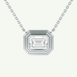 Elegant 1.5 CT Emerald Lab-Grown Diamond Solitaire & Bezel Necklace 13