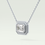 Elegant 1.5 CT Emerald Lab-Grown Diamond Solitaire & Bezel Necklace 14