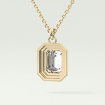 Elegant 1.5 CT Emerald Lab-Grown Diamond Solitaire & Bezel Necklace 4