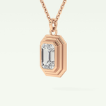 Elegant 1.5 CT Emerald Lab-Grown Diamond Solitaire & Bezel Necklace 9