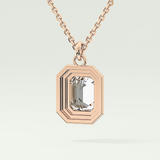 Elegant 1.5 CT Emerald Lab-Grown Diamond Solitaire & Bezel Necklace 10