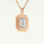 Elegant 1.5 CT Emerald Lab-Grown Diamond Solitaire & Bezel Necklace 12