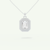0.5-2 CT Emerald Lab-Grown Diamond Solitaire & Bezel Necklace