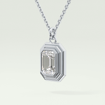 Elegant 1.5 CT Emerald Lab-Grown Diamond Solitaire & Bezel Necklace 14