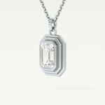 Elegant 1.5 CT Emerald Lab-Grown Diamond Solitaire & Bezel Necklace 15