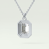 Elegant 1.5 CT Emerald Lab-Grown Diamond Solitaire & Bezel Necklace 16