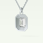 Elegant 1.5 CT Emerald Lab-Grown Diamond Solitaire & Bezel Necklace 18