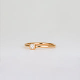 0.8 CT Asscher Cut Lab-Grown Diamond Bezel Engagement Ring