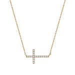 0.07 TCW Round Lab-Grown Diamond Cross Necklace 3