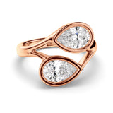 2 TCW Pear Cut Toi Et Moi Lab-Grown Diamond Engagement Ring