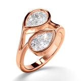 2 TCW Pear Cut Toi Et Moi Lab-Grown Diamond Engagement Ring