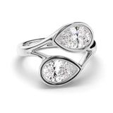 2 TCW Pear Cut Toi Et Moi Lab-Grown Diamond Engagement Ring