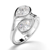2 TCW Pear Cut Toi Et Moi Lab-Grown Diamond Engagement Ring