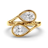2 TCW Pear Cut Toi Et Moi Lab-Grown Diamond Engagement Ring