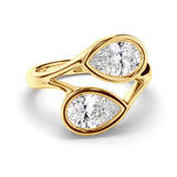 2 TCW Pear Cut Toi Et Moi Lab-Grown Diamond Engagement Ring