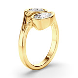 2 TCW Pear Cut Toi Et Moi Lab-Grown Diamond Engagement Ring