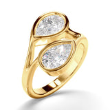 2 TCW Pear Cut Toi Et Moi Lab-Grown Diamond Engagement Ring
