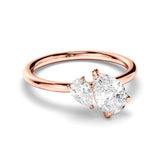 1.25 TCW Pear Cut Toi Et Moi Lab-Grown Diamond Engagement Ring