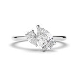 1.25 TCW Pear Cut Toi Et Moi Lab-Grown Diamond Engagement Ring