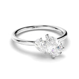 1.25 TCW Pear Cut Toi Et Moi Lab-Grown Diamond Engagement Ring