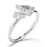 1.25 TCW Pear Cut Toi Et Moi Lab-Grown Diamond Engagement Ring