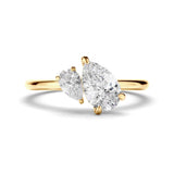 1.25 TCW Pear Cut Toi Et Moi Lab-Grown Diamond Engagement Ring