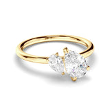 1.25 TCW Pear Cut Toi Et Moi Lab-Grown Diamond Engagement Ring