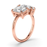 3.5 TCW Emerald & Pear Cut Toi Et Moi Lab-Grown Diamond Engagement Ring
