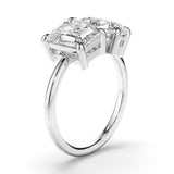 3.5 TCW Emerald & Pear Cut Toi Et Moi Lab-Grown Diamond Engagement Ring