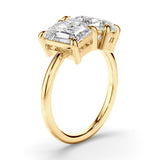 3.5 TCW Emerald & Pear Cut Toi Et Moi Lab-Grown Diamond Engagement Ring