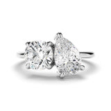 3 TCW Round & Pear Cut Toi Et Moi Lab-Grown Diamond Engagement Ring