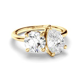 3 TCW Round & Pear Cut Toi Et Moi Lab-Grown Diamond Engagement Ring
