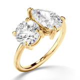 3 TCW Round & Pear Cut Toi Et Moi Lab-Grown Diamond Engagement Ring