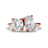 3 TCW Round & Oval Cut Toi Et Moi Lab-Grown Diamond Engagement Ring