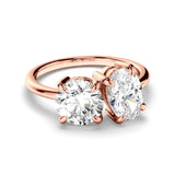 3 TCW Round & Oval Cut Toi Et Moi Lab-Grown Diamond Engagement Ring