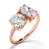 3 TCW Round & Oval Cut Toi Et Moi Lab-Grown Diamond Engagement Ring