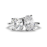 3 TCW Round & Oval Cut Toi Et Moi Lab-Grown Diamond Engagement Ring