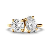 3 TCW Round & Oval Cut Toi Et Moi Lab-Grown Diamond Engagement Ring
