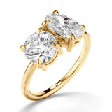 3 TCW Round & Oval Cut Toi Et Moi Lab-Grown Diamond Engagement Ring