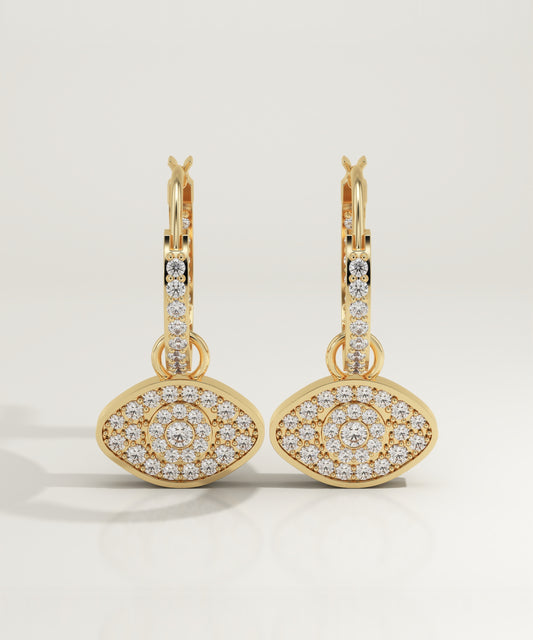 0.4 TCW Round Lab-Grown Diamond Drop Earrings