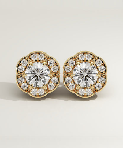 1.25 TCW Round Lab-Grown Diamond Stud Earrings