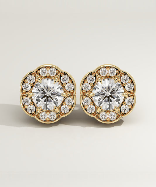 1.25 TCW Round Lab-Grown Diamond Stud Earrings