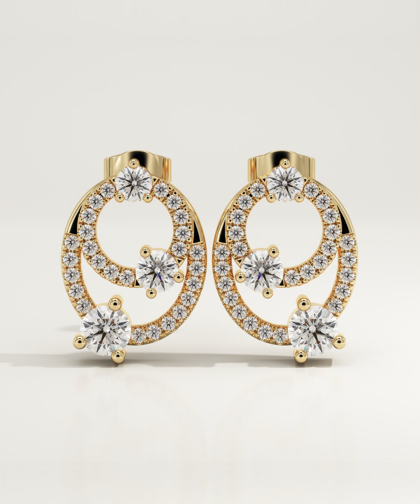 1.5 TCW Round Lab-Grown Diamond Dangle Earrings