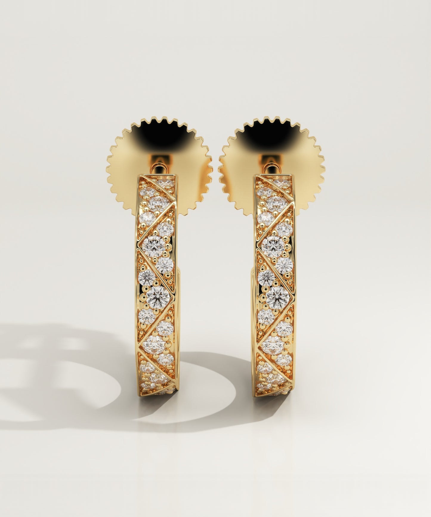 0.3 TCW Round Lab-Grown Diamond Hoop Earrings