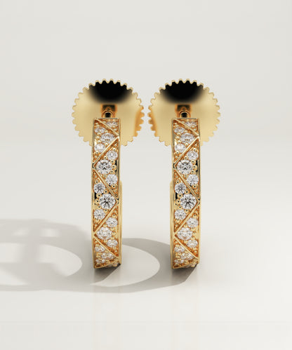 0.3 TCW Round Lab-Grown Diamond Hoop Earrings