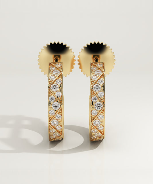 0.3 TCW Round Lab-Grown Diamond Hoop Earrings