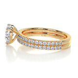 1 CT Heart Cut Pave Lab-Grown Diamond Bridal Set