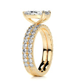 2 CT Pear Cut Pave Lab-Grown Diamond Bridal Set