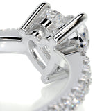 1.65 CT Heart Cut Pave Lab-Grown Diamond Engagement Ring