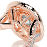 1.5 CT Round Cut Double Halo & Pave Lab-Grown Diamond Engagement Ring